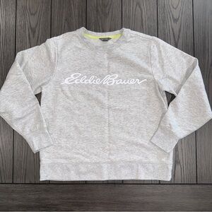 Eddie Bauer Crewneck Sweatshirt Fleece Lined Pullover Size S Athleisure Hygge